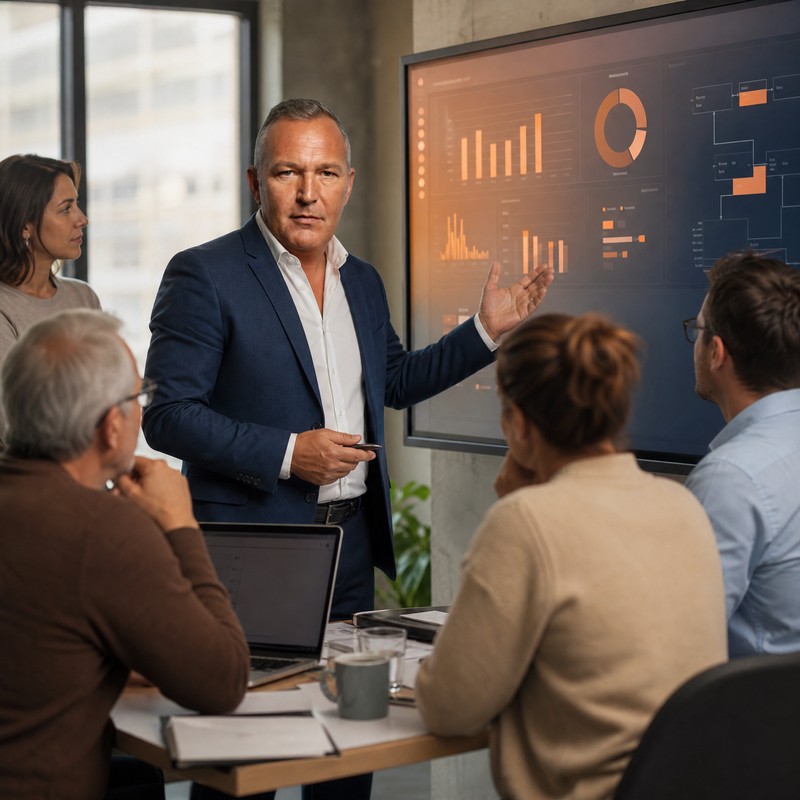 Gary Bramnik running an AI workshop with a client team